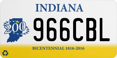 IN license plate 966CBL