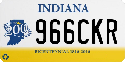 IN license plate 966CKR
