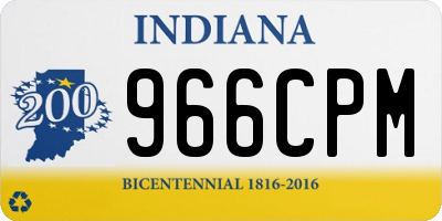 IN license plate 966CPM