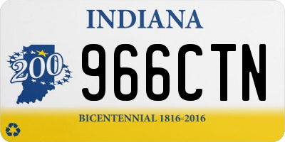 IN license plate 966CTN