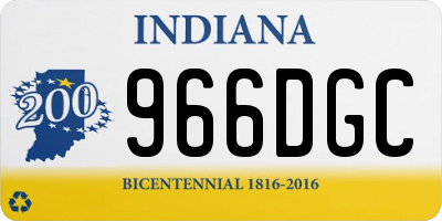 IN license plate 966DGC