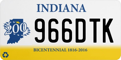 IN license plate 966DTK