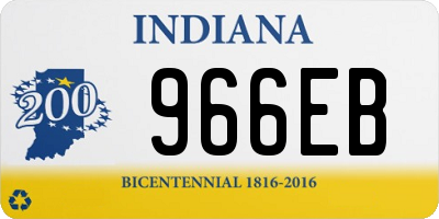 IN license plate 966EB