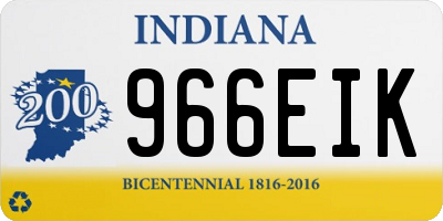 IN license plate 966EIK