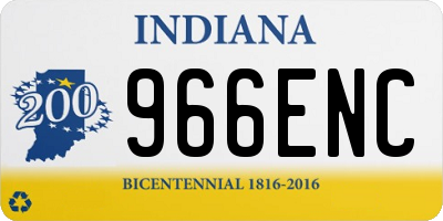 IN license plate 966ENC