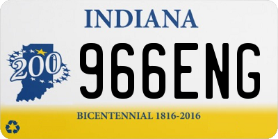 IN license plate 966ENG