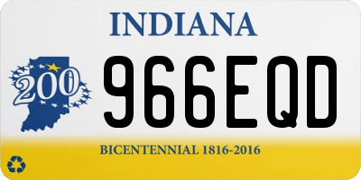 IN license plate 966EQD