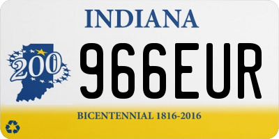 IN license plate 966EUR