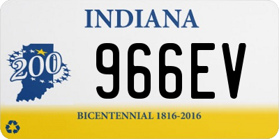 IN license plate 966EV