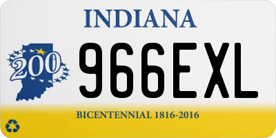 IN license plate 966EXL