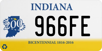IN license plate 966FE