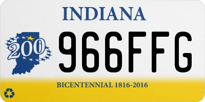IN license plate 966FFG