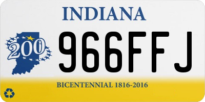 IN license plate 966FFJ