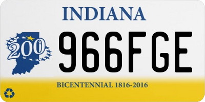 IN license plate 966FGE