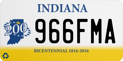 IN license plate 966FMA