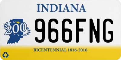 IN license plate 966FNG