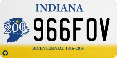 IN license plate 966FOV