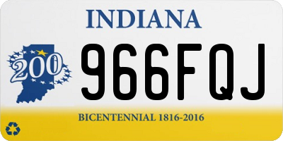 IN license plate 966FQJ