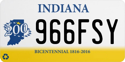 IN license plate 966FSY