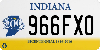 IN license plate 966FXO