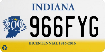 IN license plate 966FYG