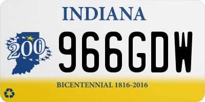 IN license plate 966GDW