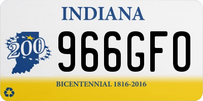 IN license plate 966GFO