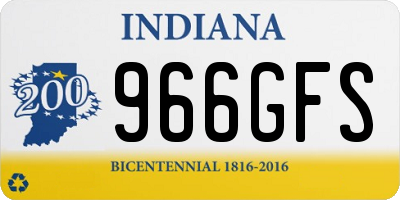 IN license plate 966GFS