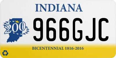 IN license plate 966GJC