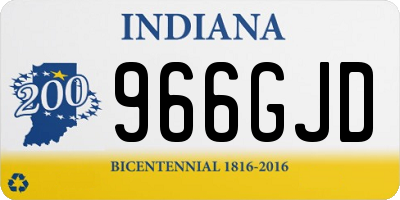 IN license plate 966GJD
