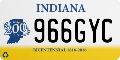 IN license plate 966GYC