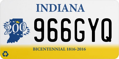 IN license plate 966GYQ