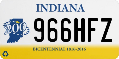IN license plate 966HFZ
