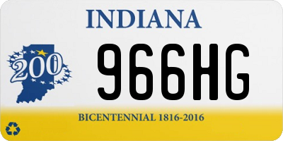 IN license plate 966HG