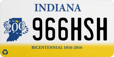 IN license plate 966HSH
