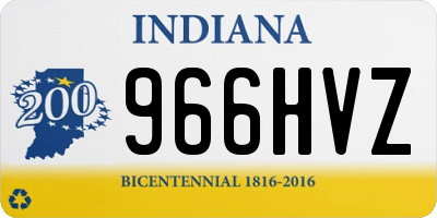 IN license plate 966HVZ