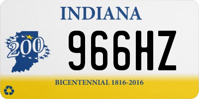 IN license plate 966HZ