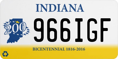 IN license plate 966IGF