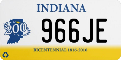 IN license plate 966JE