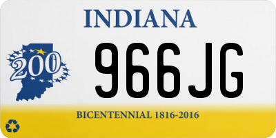 IN license plate 966JG