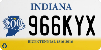 IN license plate 966KYX