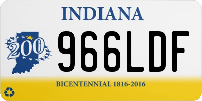 IN license plate 966LDF