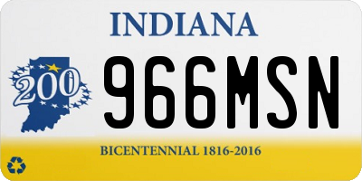 IN license plate 966MSN