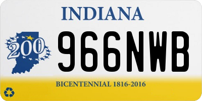IN license plate 966NWB
