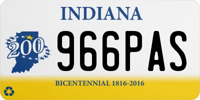 IN license plate 966PAS