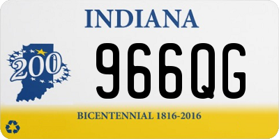 IN license plate 966QG