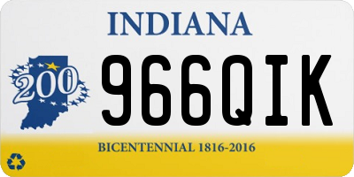 IN license plate 966QIK