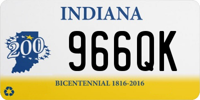 IN license plate 966QK