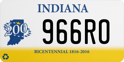 IN license plate 966RO
