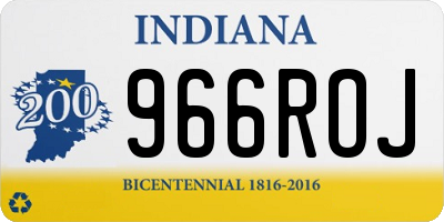 IN license plate 966ROJ